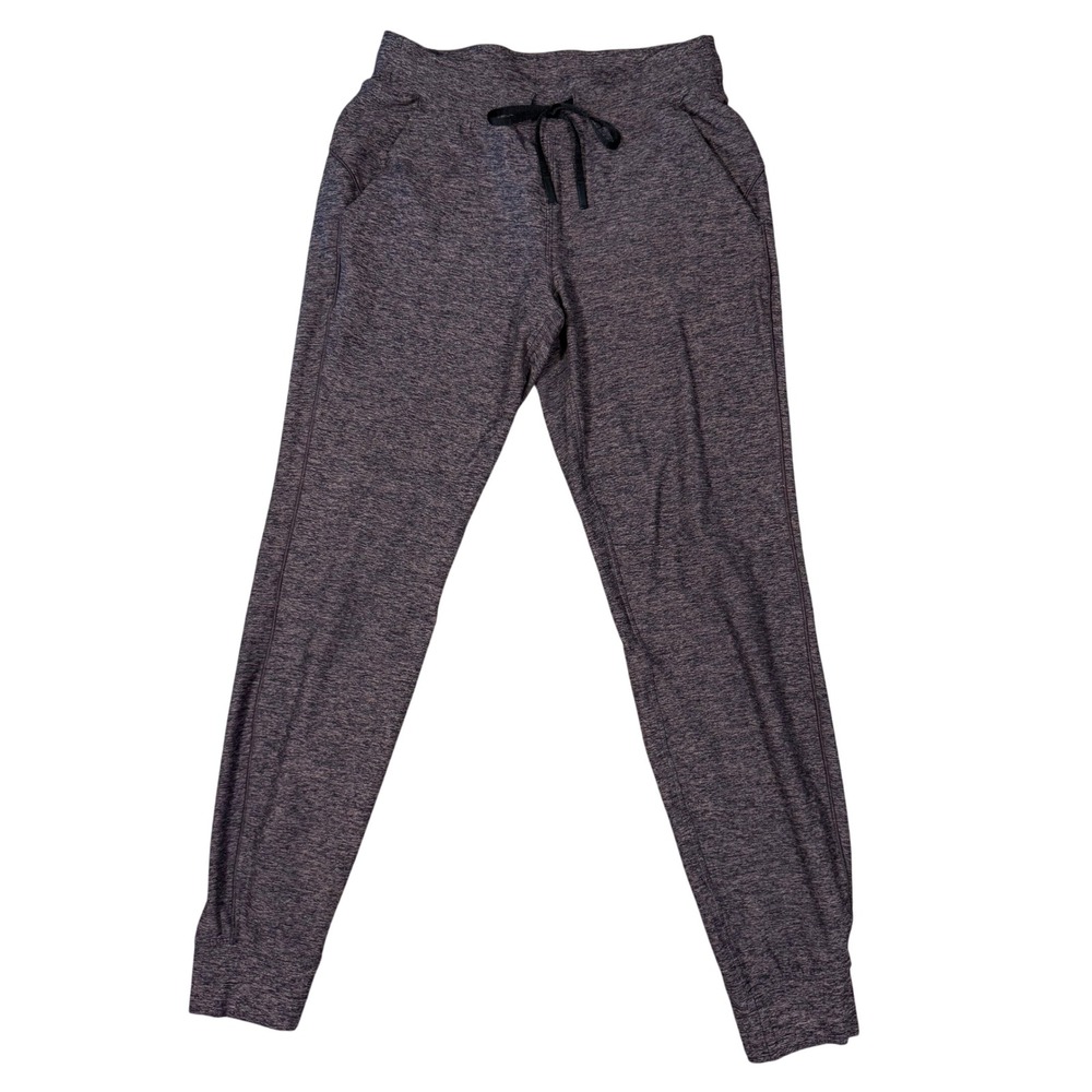 Lululemon Joggers Athleisure Loungewear Heathered Dark Purple Black Women Size 6